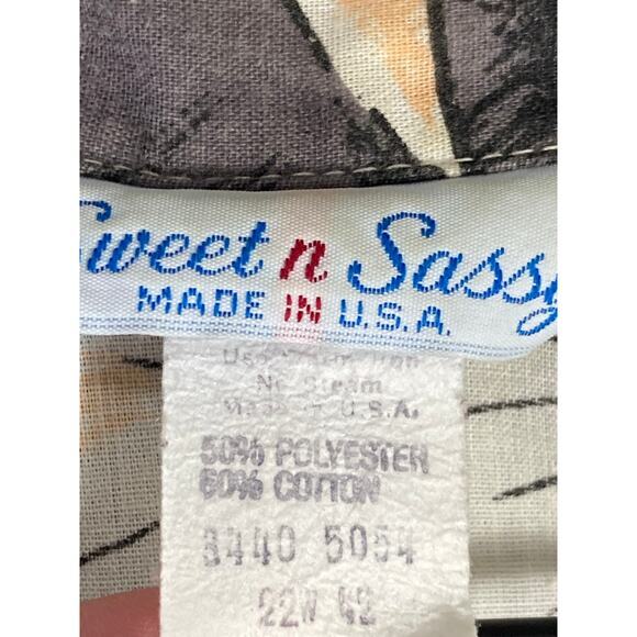 Sweet‎ n Sassy Womens XL Floral Hawaiian Shirt Multicolor Short 3/4 Sleeve - Picture 4 of 9